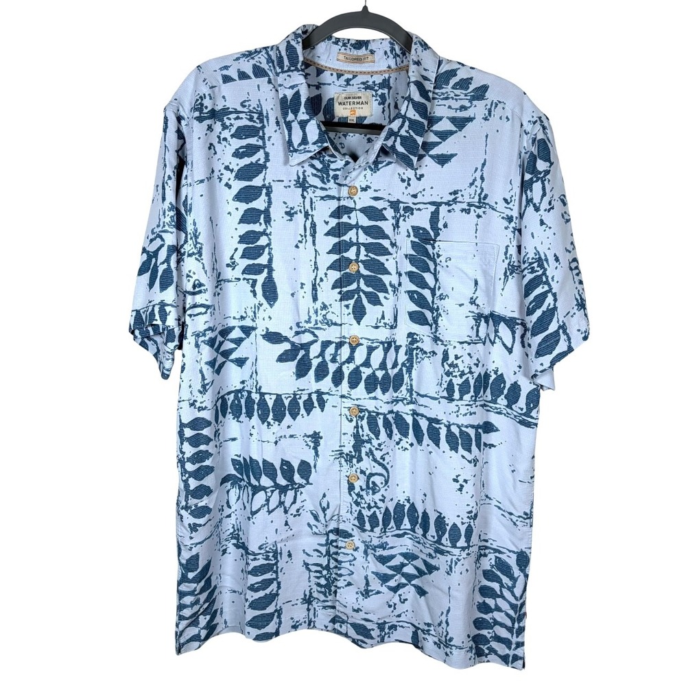 Quiksilver Waterman Shirt Mens XXL  Print Short Sleeve Button Up Vacation‎